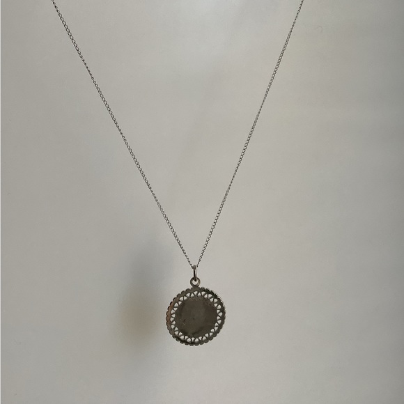 New vintage STERLING SILVER double happiness pendant necklace - Picture 9 of 16